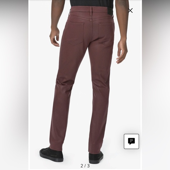 NWT Paige Lennox Sunset Wine Coated Men’s Jeans Sz 28 $219 - Picture 2 of 5